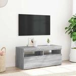 Vidaxl Tv Cabinet With Led Lights Grey Sonoma 90x35x40 Cm