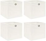 Aufbewahrungsboxen 4 Stk. Wei&szlig; 32x32x32 Cm Stoff Vidaxl