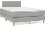 Boxspringbett Mit Matratze Hellgrau 120x190 Cm Stoff Vidaxl432207