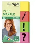 Sigel Haftmarker Hn635 Gelb, Orange,gr&uuml;n,pink 4 X 40 Bl./pack.