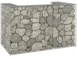 Vidaxl - Gabionenwand F&uuml;r M&uuml;lltonnen Verzinkter Stahl 180x100x110 Cm