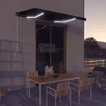 Markise Manuell Einziehbar Mit Led 350x250 Cm Anthrazit - Vidaxl