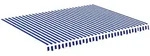 Ersatzstoff F&uuml;r Markise Blau Und Wei&szlig; 450x350 Cm Polyester Vidaxl