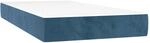 Taschenfederkernmatratze Dunkelblau 100x200x20 Cm Samt - Vidaxl