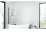 Badewannenfaltwand City 75 X 140 Cm - Matt Schwarz - 1-teilig Faltbar - Beidseitig