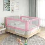 Kleinkind-bettschutzgitter Rosa 100x25 Cm Stoff Vidaxl