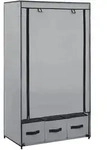 Kleiderschrank Grau 87 X 49 X 159 Cm Stoff Vidaxl