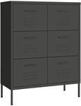 Schubladenschrank Anthrazit 80x35x101,5 Cm Stahl - Vidaxl
