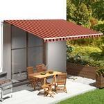 Markisenbespannung Orange Und Braun 5x3,5 M Vidaxl
