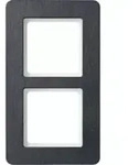Berker Q.7 Rahmen Oberfl&auml;chenfinish Schiefer F&uuml;r Doppel-schalter