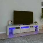 Tv-schrank Mit Led-leuchten Betongrau 200x36,5x40 Cm Vidaxl