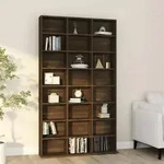 Vidaxl - Cd-regal Braun Eichen-optik 102x23x177,5 Cm Holzwerkstoff