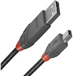 Lindy - Usb-kabel Usb 2.0 Usb-a Stecker, Usb-mini-b Stecker 0.50 M Schwarz, Grau