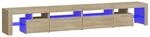 Vidaxl - Tv-schrank Mit Led-leuchten Sonoma-eiche 260x36,5x40 Cm