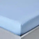 Homescapes - Spannbettlaken Blau, Fadendichte 200, 90 X 190 Cm