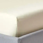 Homescapes - Luxus Spannbettlaken 90x190 Cm Creme-vanille Satin-spannbetttuch...