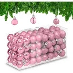 Relaxdays Weihnachtskugeln Im 96er Set, Glitzernde, Matte & Gl&auml;nzende Baumkugeln,