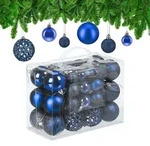 Relaxdays - Weihnachtskugeln Im 50er Set, Glitzernde, Matte & Gl&auml;nzende