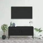 Tv-schrank Schwarz 105x35x50 Cm Stahl - Vidaxl
