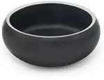 Lionto - Napf Aus Edelstahl, 360ml, Gew&ouml;lbt, Rutschfest & Rostfrei, Schwarz
