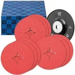 Pferd Tools Fiberscheiben-set 10-tlg. Keramikkorn &Oslash; 125 Mm Co-cool36,60,80 Mit