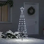 Led Weihnachtsbaum Mit Erdspie&szlig;en Kaltwei&szlig; 250 Cm Eisen Vidaxl