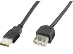 Digitus - Usb-kabel Usb-a Stecker, Usb-a Buchse 1.80 M Schwarz Ak-300200-018-s