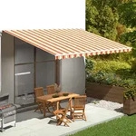 Markisenbespannung Gelb Und Orange 5x3,5 M - Vidaxl