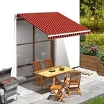 Vidaxl - Markisenbespannung Canvas Orange & Braun 300x250 Cm Mehrfarbig