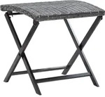 Klapphocker Poly Rattan Grau Vidaxl