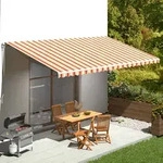Markisenbespannung Gelb Und Orange 6x3 M - Vidaxl
