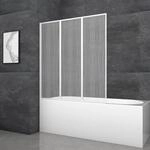 Badewannenfaltwand Marwell Moon 120 X 130 X 5 Cm - 3-teilig Und Faltbar -