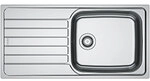 Franke Einbausp&uuml;le Spark Skl 611-100 Xl, Edelstahl Leinen, Drehknopf Chrom