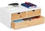 Schreibtisch Organizer, 3 Schubladen, F&uuml;r B&uuml;routensilien, Hxbxt: 14 X 33 X 21 Cm,