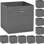 Aufbewahrungsboxen 10 Stk. Vliesstoff 32 X 32 X 32 Cm Grau Vidaxl
