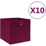 Aufbewahrungsboxen 10 Stk. Vliesstoff 28x28x28 Cm Dunkelrot Vidaxl