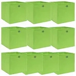 Aufbewahrungsboxen 10 Stk. Gr&uuml;n 32x32x32 Cm Stoff Vidaxl