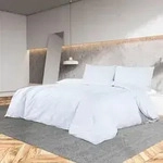 Bettw&auml;sche-set Wei&szlig; 200x220 Cm Leichte Mikrofaser Vidaxl