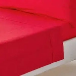 Bettlaken Ohne Gummizug Rot, Fadendichte 200, 240 X 275 Cm - Homescapes