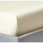 Homescapes - Luxus Spannbettlaken 150x200 Cm Creme-vanille Satin-spannbetttuch 100%