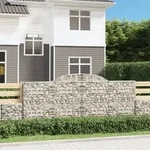 Vidaxl - Gabionen Mit Hochbogen 13 Stk 300x30x120/140cm Verzinktes Eisen