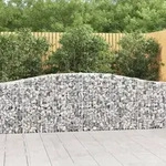 Vidaxl - Gabionen Mit Hochbogen 15 Stk. 400x30x80/100cm Verzinktes Eisen