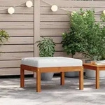 Garten-fu&szlig;hocker Mit Auflage Akazie Massivholz - Vidaxl