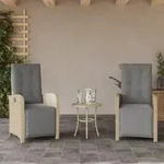 Gartensessel Mit Fu&szlig;teil 2 Stk. Verstellbar Poly Rattan - Vidaxl