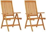 Vidaxl - Klappbare Gartenst&uuml;hle 2 Stk. Massivholz Eukalyptus