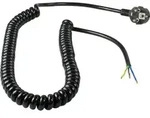 As-schwabe - Anschlussleitung Spiralkabel Bis 4 M Schwarz H05vv-f 3g1,5 Ip20