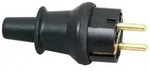 Kopp - Schutzkontakt-stecker 173016008 Gro&szlig;, Mit Knickschutz, Schwarz