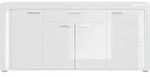 Ebuy24 - Skylight Sideboard 4 T&uuml;ren, 1 Schublade Mit Licht Hochglanz Wei&szlig;,glas
