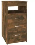 Sideboard Mit Schubladen R&auml;uchereiche 40x50x76 Cm Holzwerkstoff - Vidaxl
