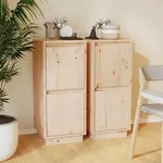 Sideboards 2 Stk. 31,5x34x75 Cm Massivholz Kiefer - Vidaxl